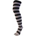 TOETOE Over-Knee Stripy Black & Grey
