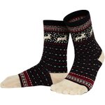 Knitido Hossa Cotton & wool socks Black beige