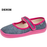 Beda Barefoot børnenes canvas ballerina Denim