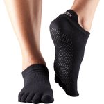 ToeSox Full Toe Low Rise Grip Socks Black