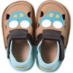 Tikki Barefoot kids sandals Adventures by car