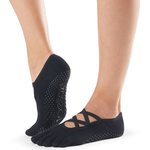 ToeSox Full Toe Elle Grip Socks Černá