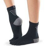 ToeSox Medium Weight Crew Sport Socks Schwarz
