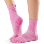 ToeSox Medium Weight Crew Sport Socks Pfingstrose