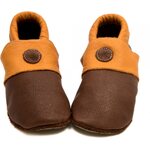 ZeaZoo KIWI Dots with suede sole Hnědá-oranžová