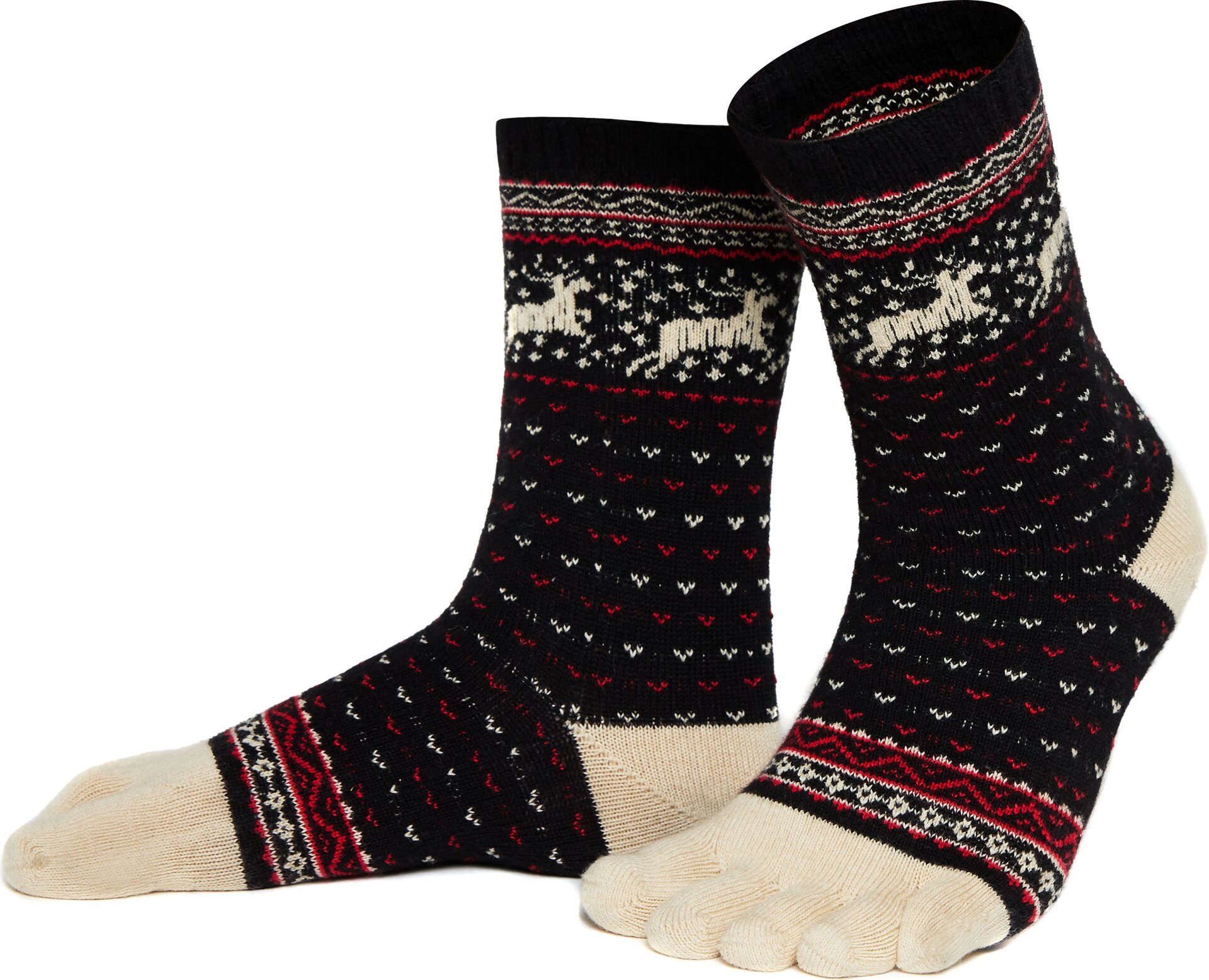 Knitido Hossa Bumbac & șosete de lână Negru / Bej