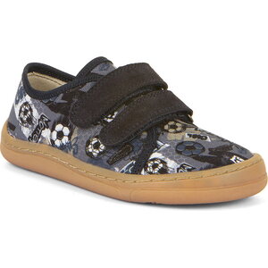 Froddo Barefoot kinder Turnschuhe, Gemustert, Fußball (grey/blue), 23
