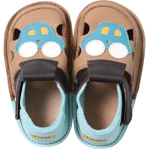 Tikki Barefoot kids sandals, Adventures by Car, 18 (sisämitta 11,3 cm)