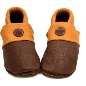 ZeaZoo KIWI Dots with suede sole, maro-portocaliu, 33