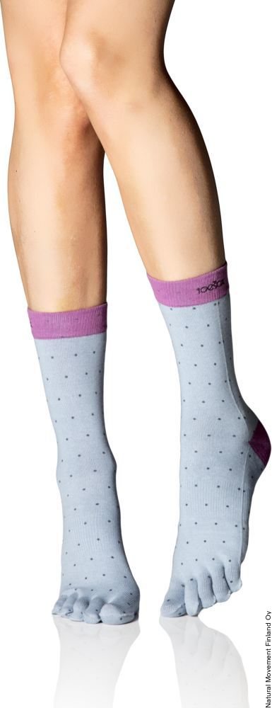 ToeSox Casual Crew Socks Polka