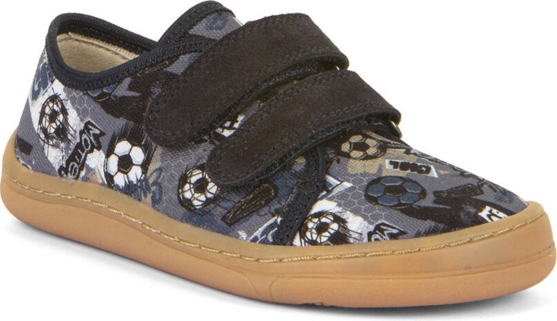 Froddo Barefoot de copii Adidași, Cu model Fotbal (grey/blue)