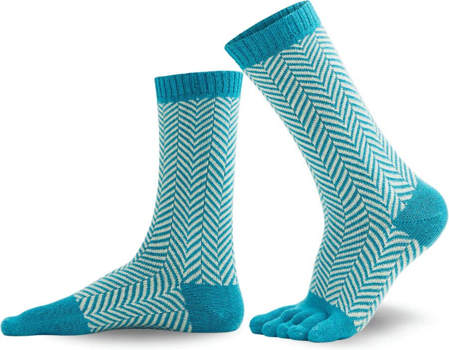 Knitido SILL gyapjú & pamut Crew Türkiz / Világos zöld