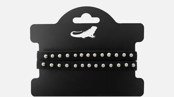 Leguano Dazzling straps for the Jara sandals Czarny/koraliki