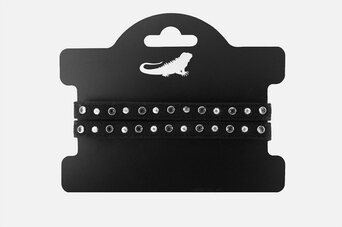 Leguano Dazzling straps for the Jara sandals Czarny/rhinestones