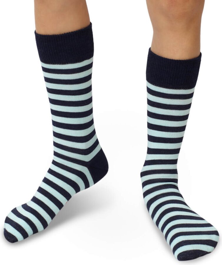 Plus12 lasten Merino sukat Tummansininen/vaaleansininen