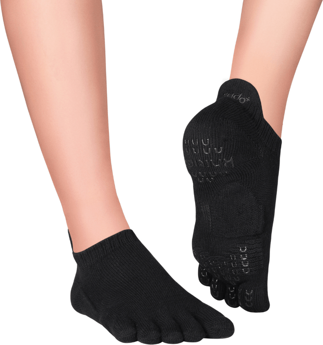 Knitido Sora Non Slip Pilates and Yoga Toe Socks Musta