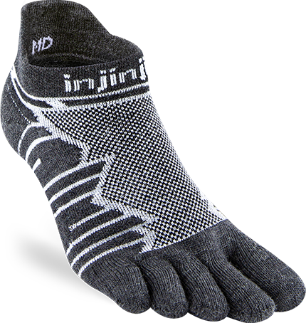 Injinji Run Lightweight No-Show Wool Slate